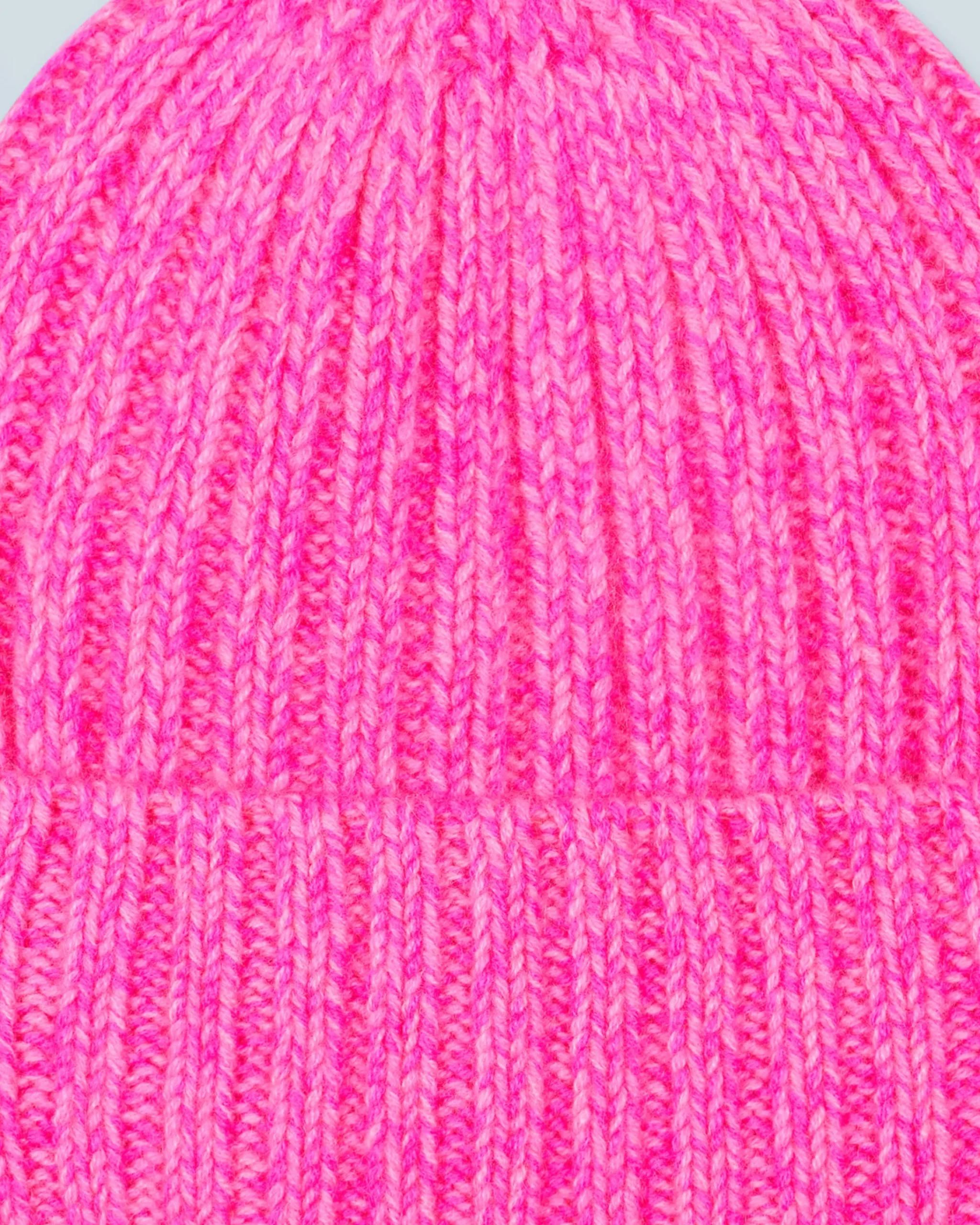 FROM FUTURE Berretto con Risvolto a Coste BrightPinkMou Store