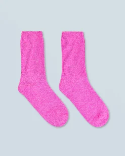 FROM FUTURE Calze a coste medio-alte Pink Fashion