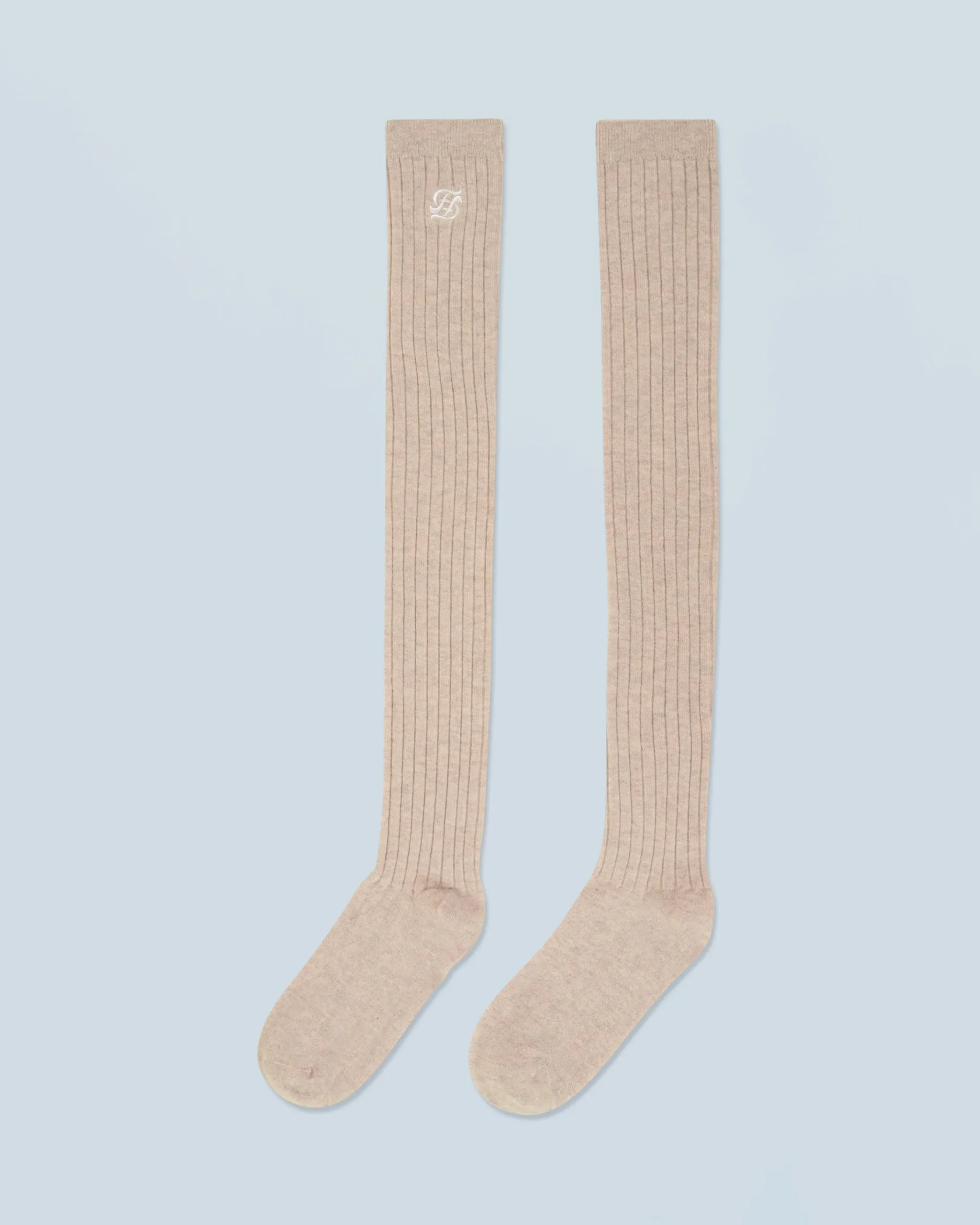 FROM FUTURE Calze alte BeigeChiné Cheap