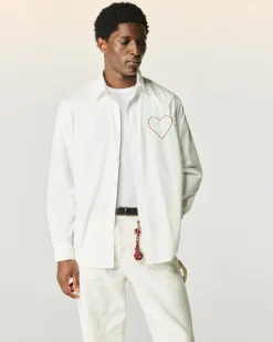 FROM FUTURE Camicia Maniche lunghe Popeline Bianco Discount