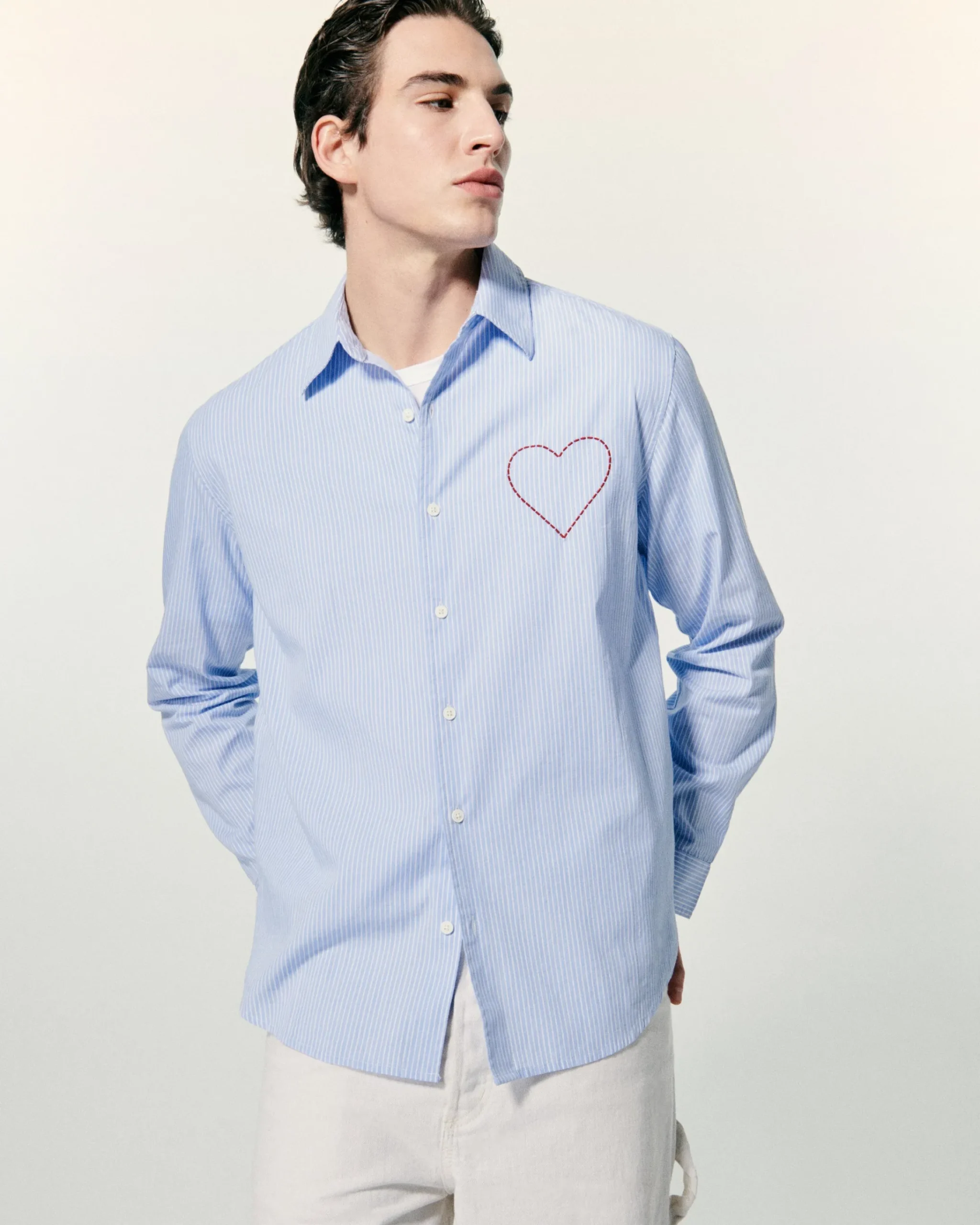 FROM FUTURE Camicia Maniche lunghe Popeline Strisceblu Shop