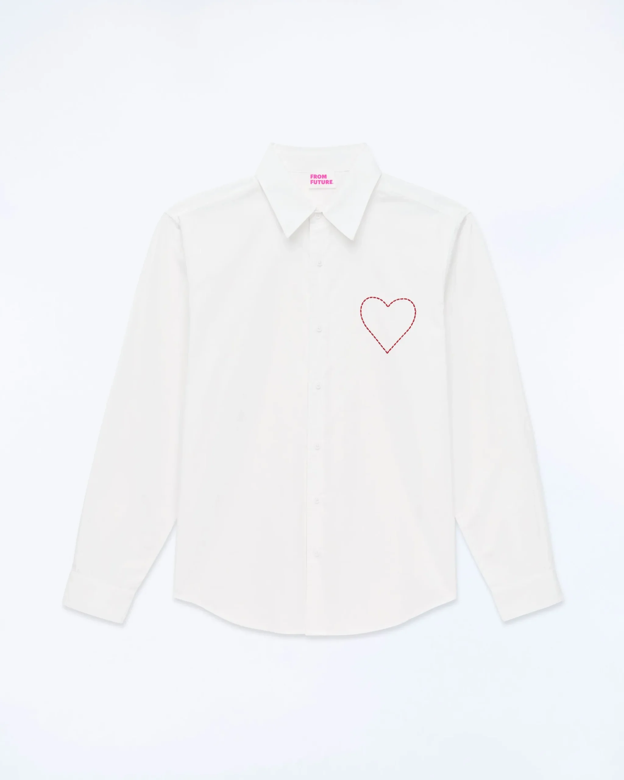 FROM FUTURE Camicia Maniche lunghe Popeline Bianco Discount