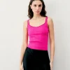 FROM FUTURE Canotta a Coste Bordini a contrasto FlashPink New