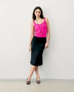 FROM FUTURE Canotta a Coste Bordini a contrasto FlashPink New