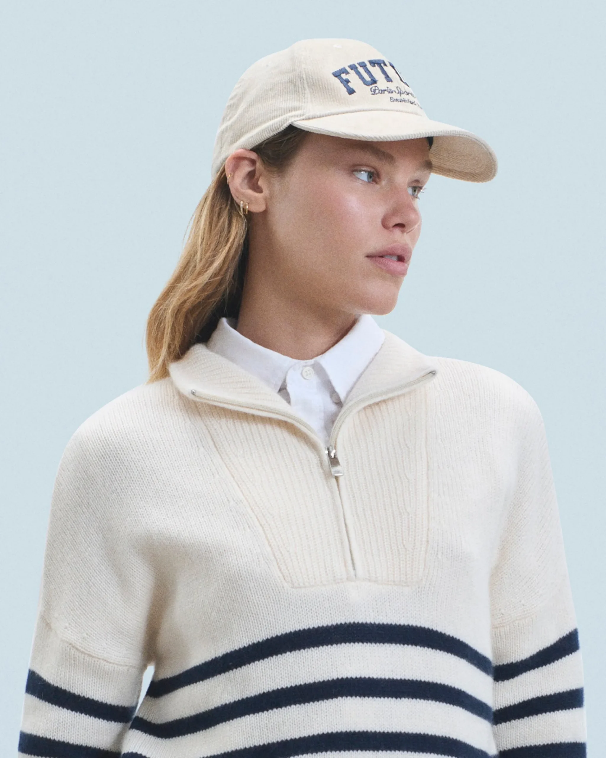 FROM FUTURE Cappellino con Visiera curva Velluto a Coste Sabbiadeldeserto Discount