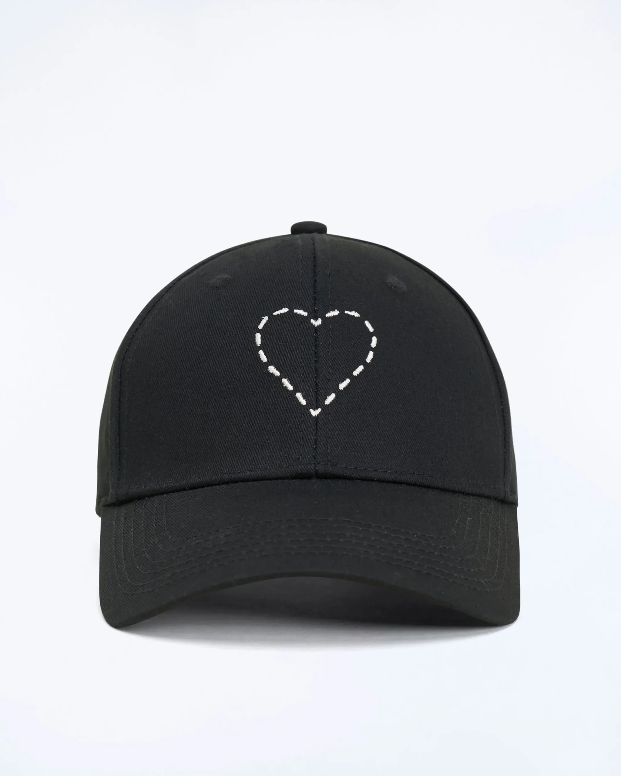 FROM FUTURE Cappellino con Visiera curva Cuore Nero Cheap
