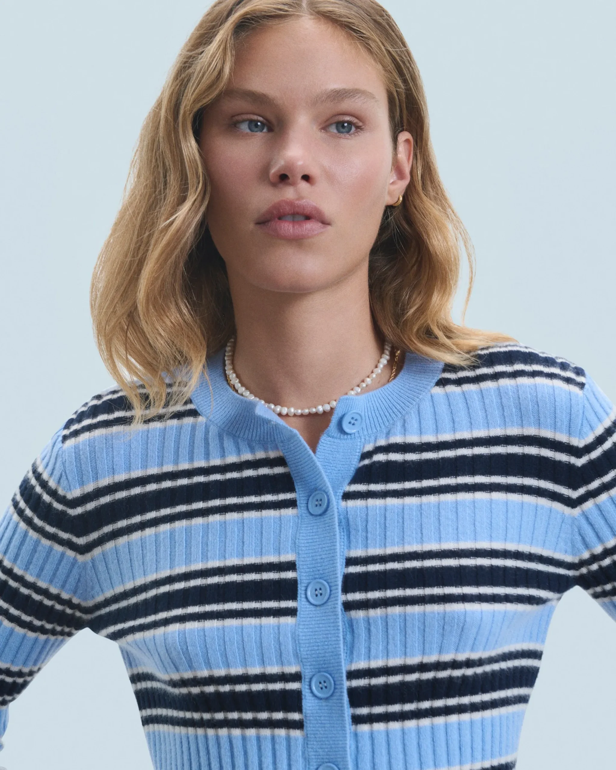 FROM FUTURE Cardigan a righe FairyBlue Best