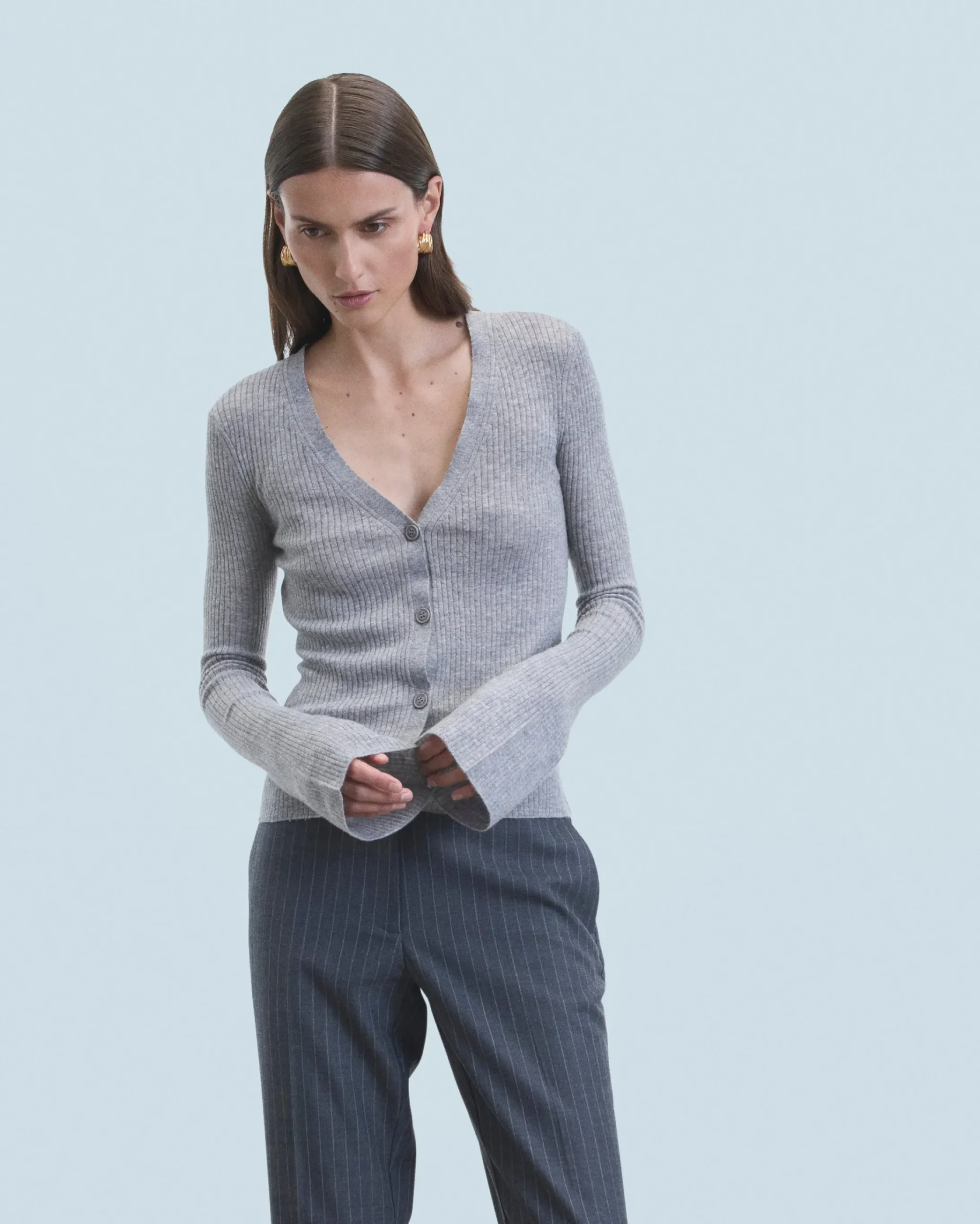 FROM FUTURE Cardigan-pullover Seconda pelle Grigioericascuro Best Sale