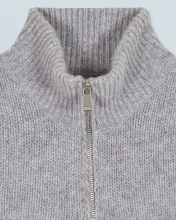 FROM FUTURE Collo alto con zip Grigioericascuro Clearance