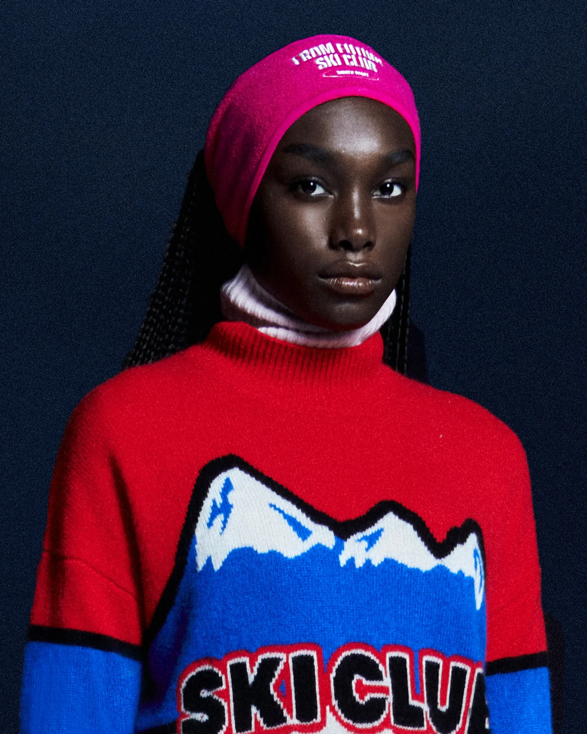 FROM FUTURE Fascia per le orecchie Ski Club WinterFuschia Fashion