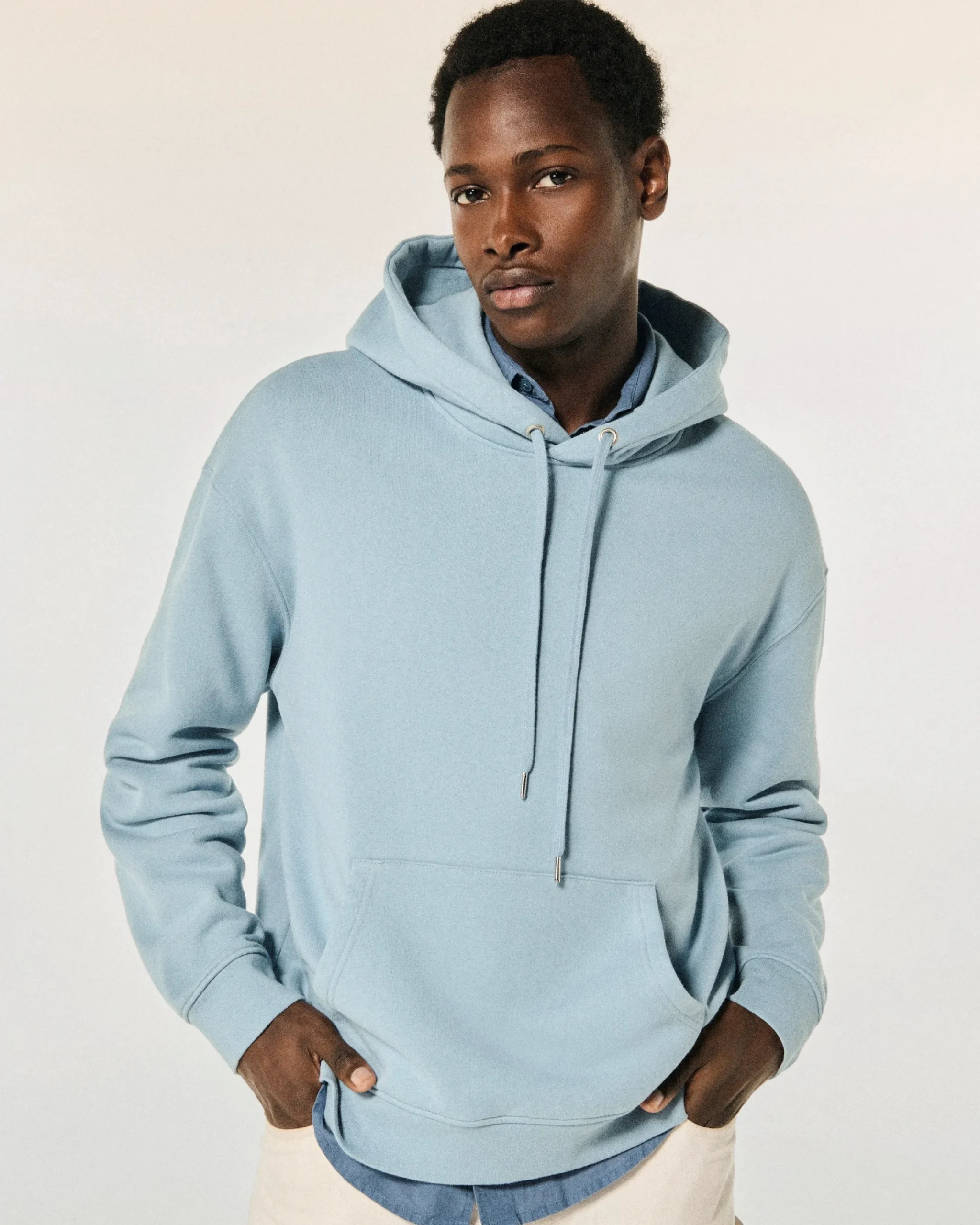 FROM FUTURE Felpa con Cappuccio GreyBlue Best Sale