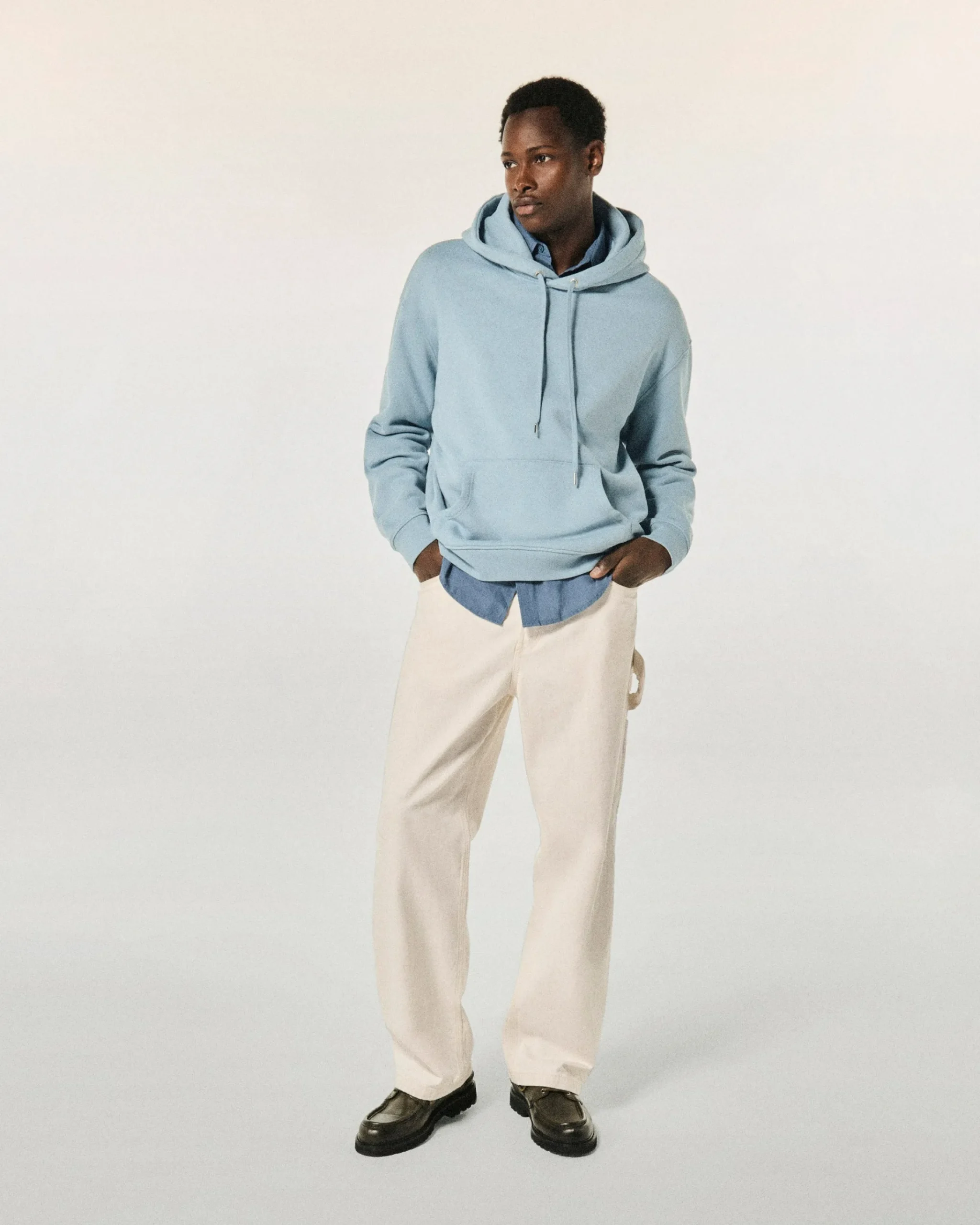 FROM FUTURE Felpa con Cappuccio GreyBlue Best Sale