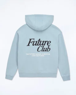 FROM FUTURE Felpa con Cappuccio GreyBlue Best Sale