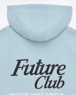 FROM FUTURE Felpa con Cappuccio GreyBlue Best Sale