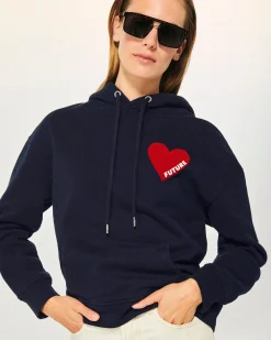 FROM FUTURE Felpa con Cappuccio Cuore MarinaMilitare Cheap
