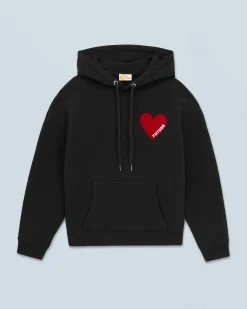 FROM FUTURE Felpa con Cappuccio Cuore Nero Online