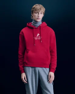 FROM FUTURE Felpa con Cappuccio Ski Club DarkRed Fashion