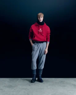 FROM FUTURE Felpa con Cappuccio Ski Club DarkRed Fashion
