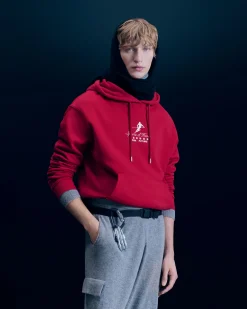 FROM FUTURE Felpa con Cappuccio Ski Club DarkRed Fashion
