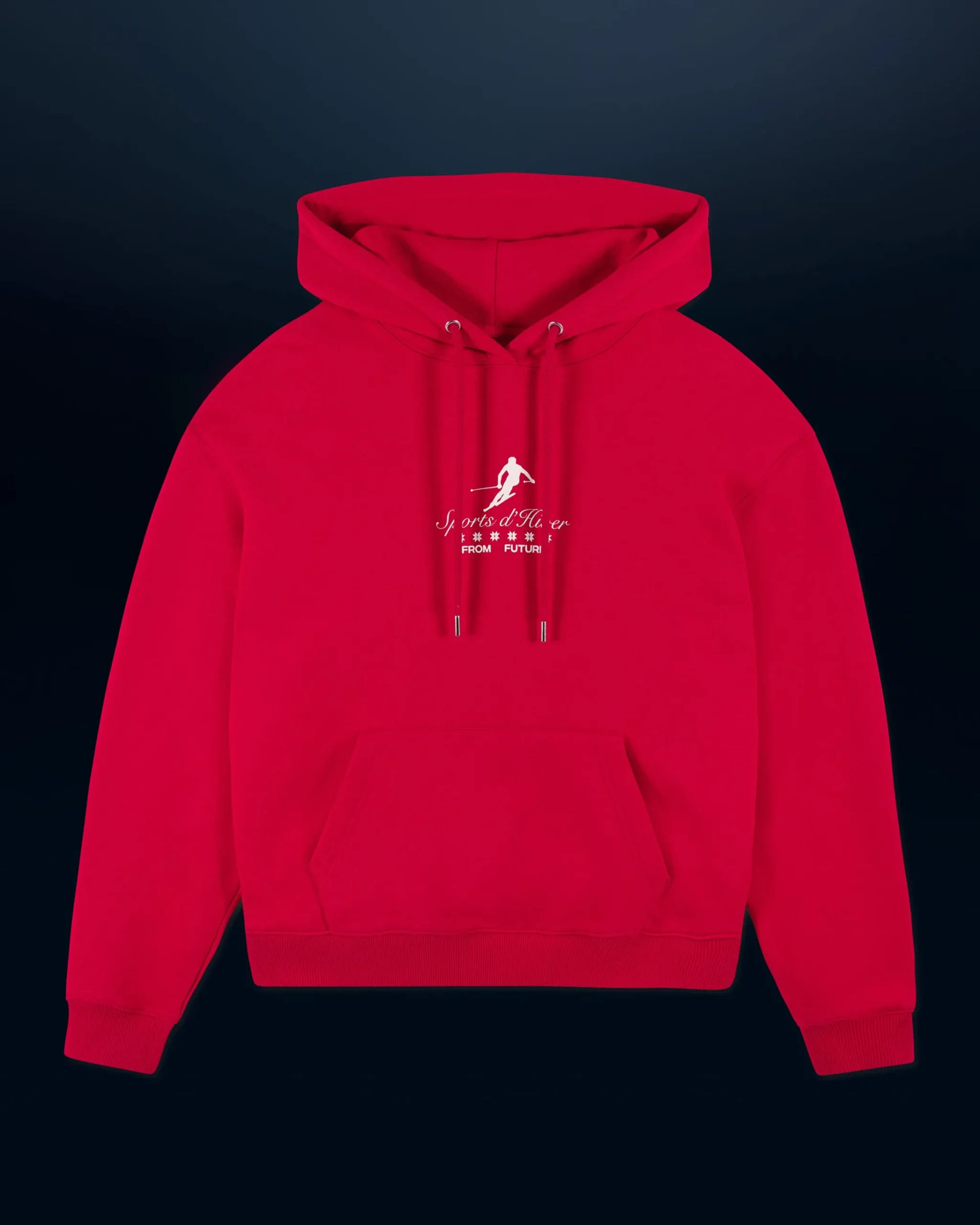 FROM FUTURE Felpa con Cappuccio Ski Club DarkRed Fashion