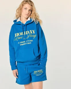 FROM FUTURE Felpa-maglione con Cappuccio SurfBlue Fashion