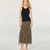 FROM FUTURE Gonna Midi Mussolina WinterLeopard Fashion