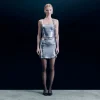 FROM FUTURE Gonna Mini lustrini Argento Discount