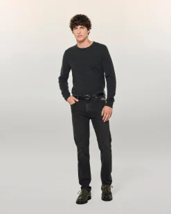 FROM FUTURE Jacob Jean Slim Fit WashedBlack Cheap
