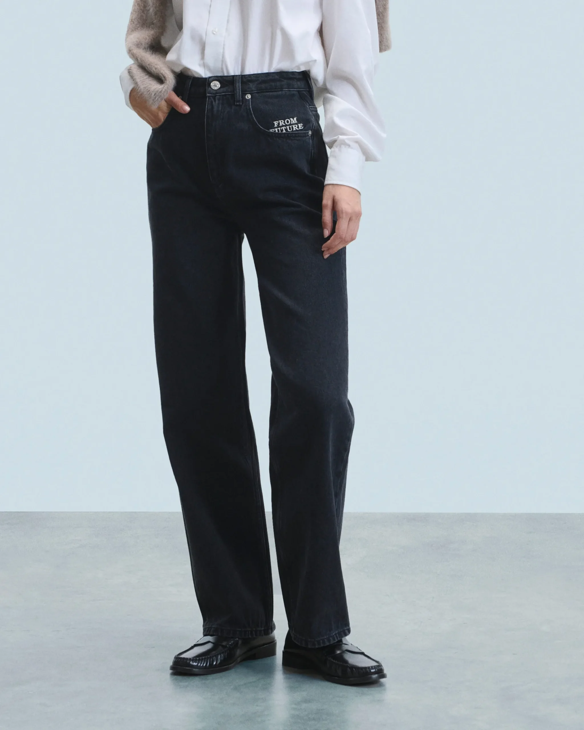 FROM FUTURE Jamie Jean Straight Cut Nero Clearance