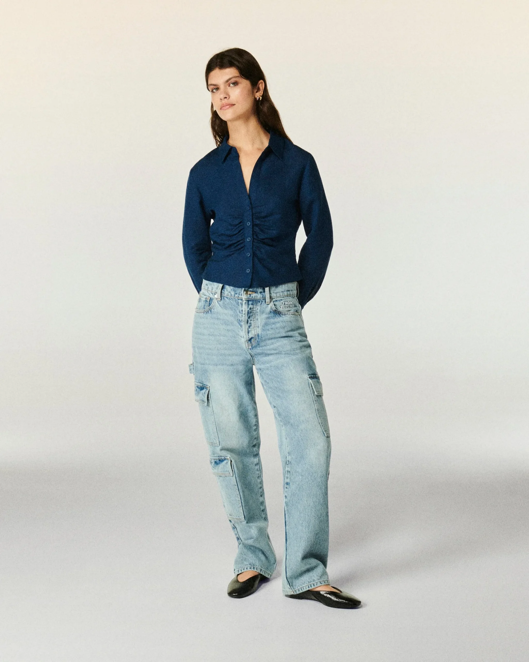 FROM FUTURE Jeans Larghi Bambinablu New