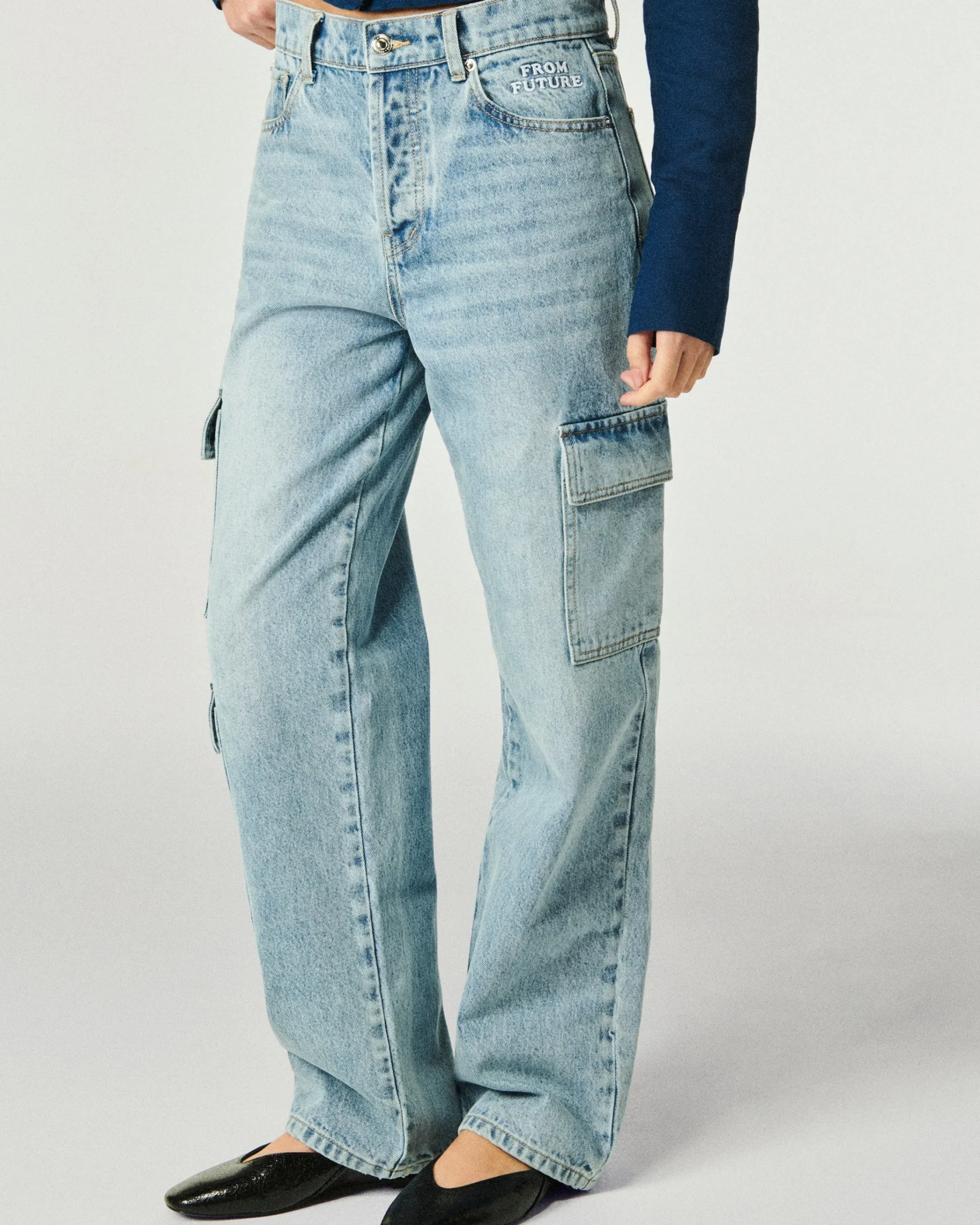 FROM FUTURE Jeans Larghi Bambinablu New