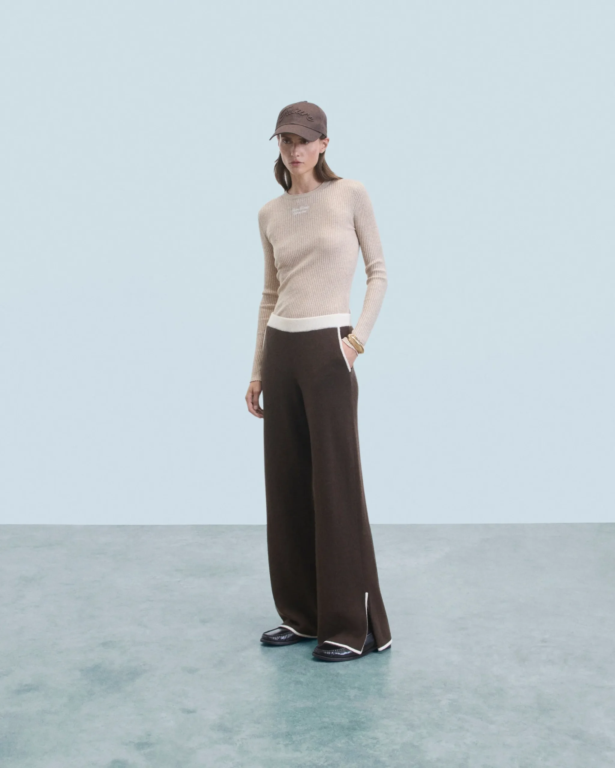 FROM FUTURE Joggers Larghi Bicolori Cioccolato Clearance