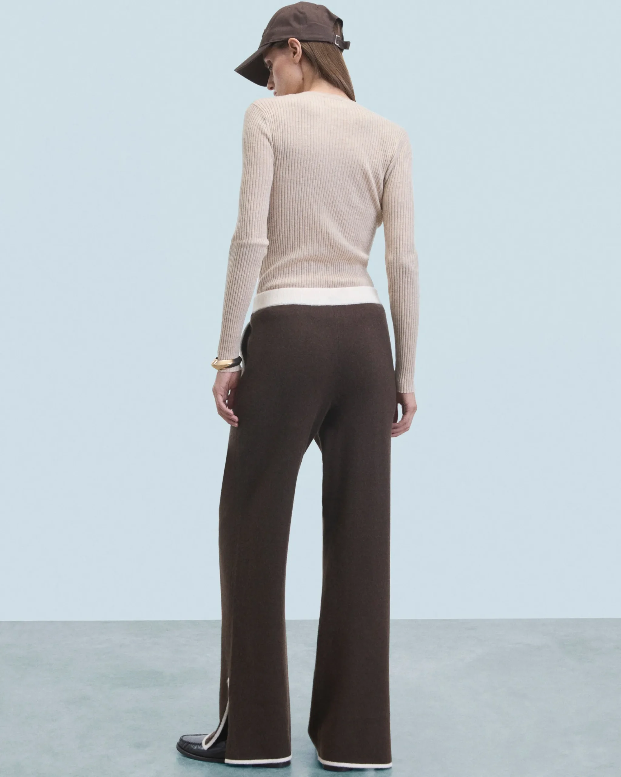 FROM FUTURE Joggers Larghi Bicolori Cioccolato Clearance