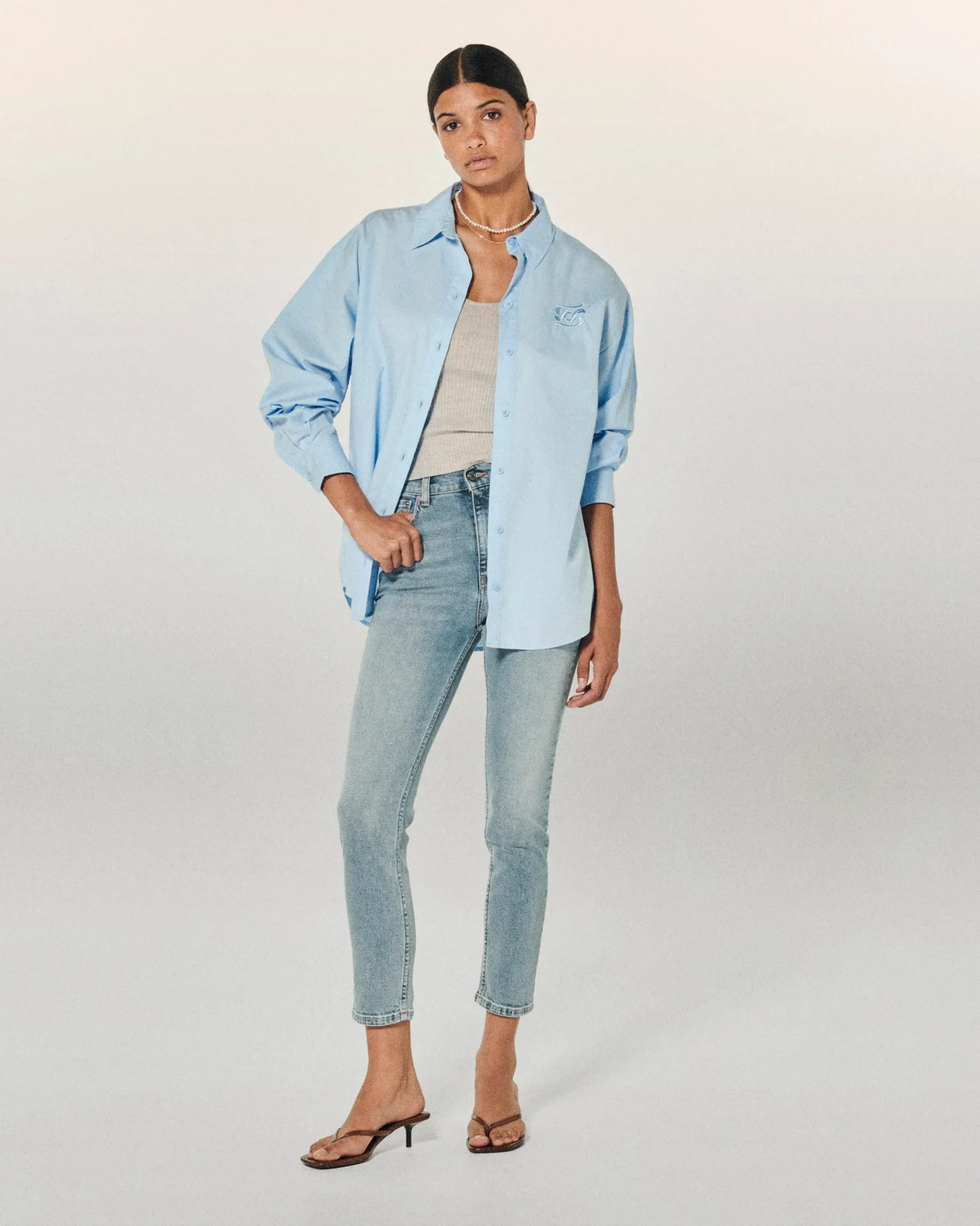 FROM FUTURE Johnny Jean Slim Fit BleuClair Hot