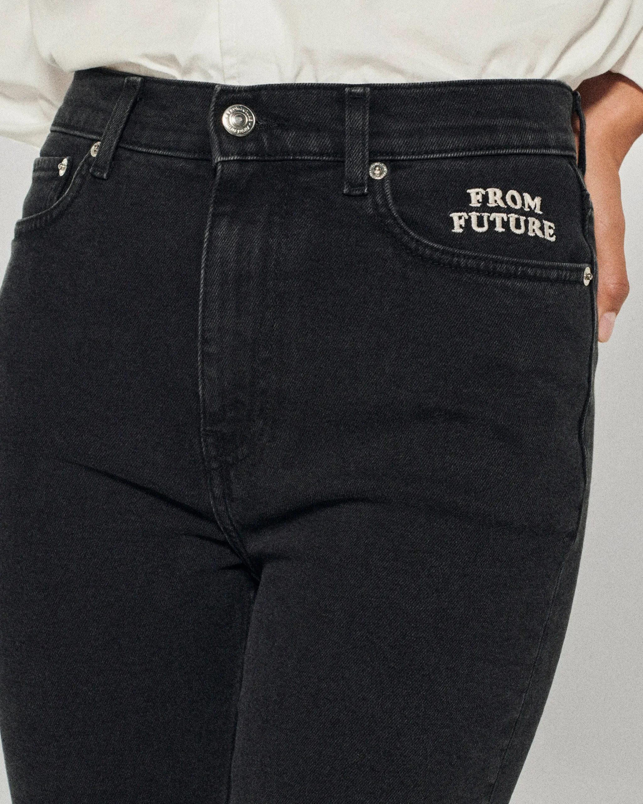 FROM FUTURE Johnny Jean Slim Fit Nero Cheap