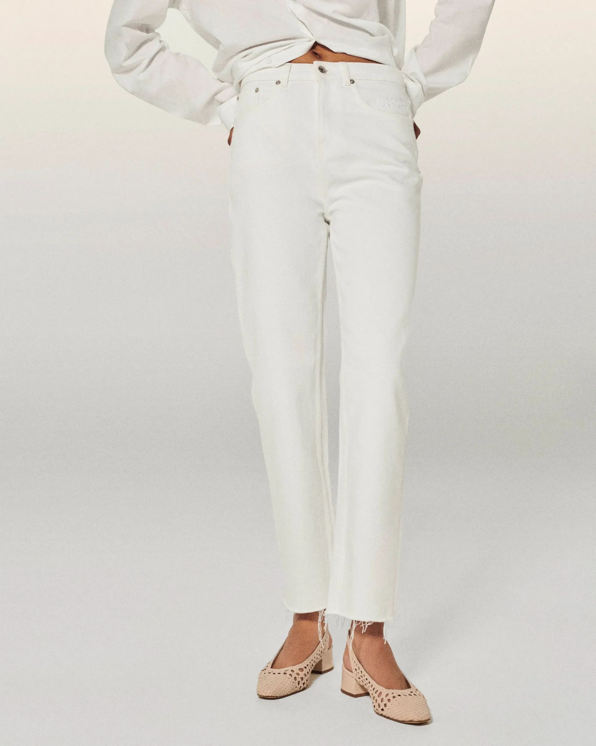 FROM FUTURE Joseph Jean Straight Cut Ecrù Outlet