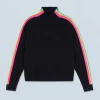 FROM FUTURE Maglione Collo a lupetto Fasce per maniche Multico Leger Nero Best Sale