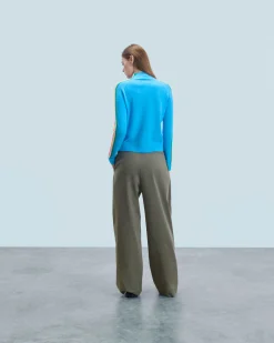FROM FUTURE Maglione Collo a lupetto Fasce per maniche Multico Leger Blusognante New