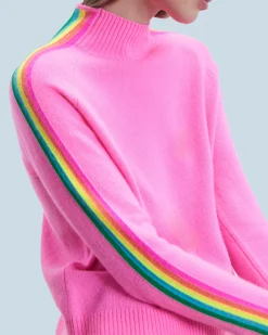 FROM FUTURE Maglione Collo a lupetto Fasce per maniche Multico Leger Nero Best Sale