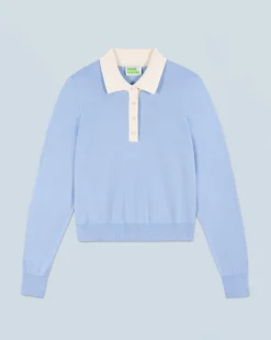 FROM FUTURE Maglione Collo a polo BabyBlue Shop