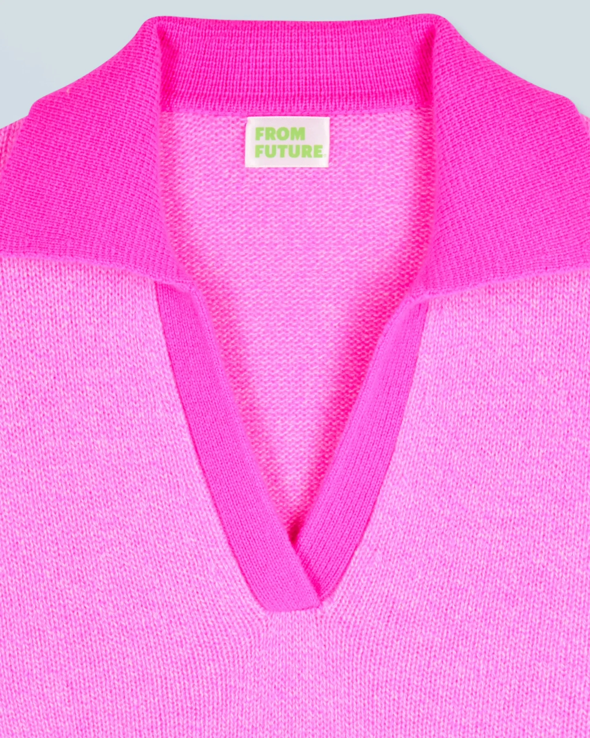 FROM FUTURE Maglione Collo a polo Pink Flash Sale