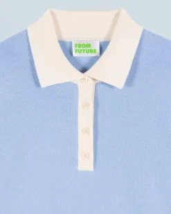 FROM FUTURE Maglione Collo a polo BabyBlue Shop