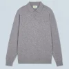 FROM FUTURE Maglione Collo a polo Basic Grigioericascuro Hot