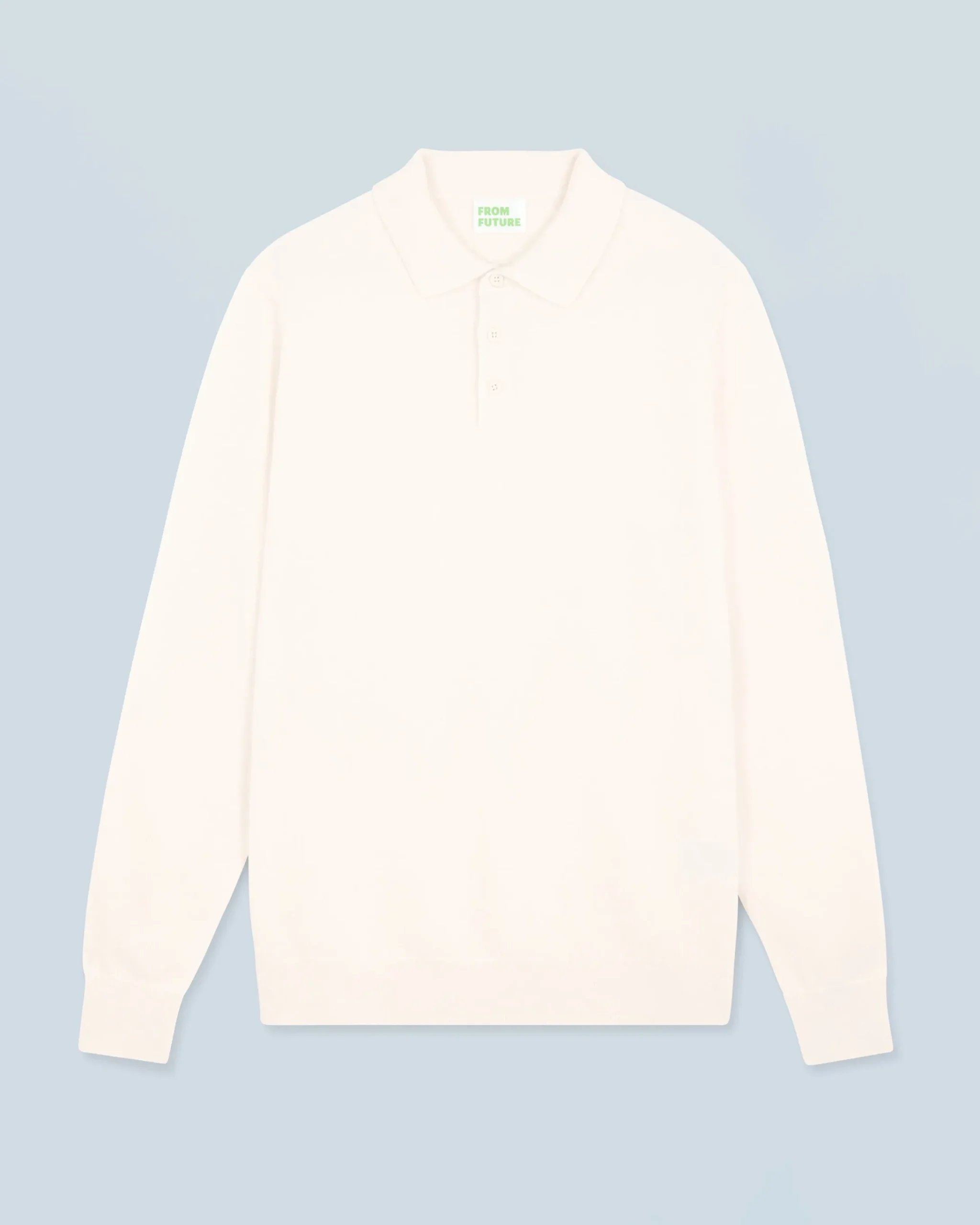 FROM FUTURE Maglione Collo a polo Basic Ecrù Fashion