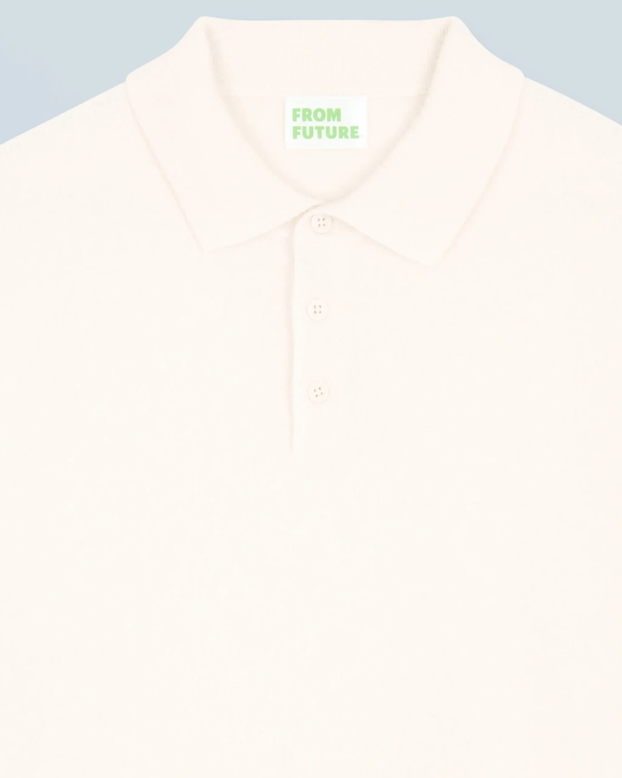 FROM FUTURE Maglione Collo a polo Basic Ecrù Fashion