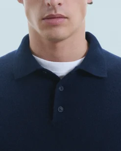 FROM FUTURE Maglione Collo a polo Basic Ecrù Fashion