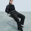 FROM FUTURE Maglione Collo alto Nero Hot