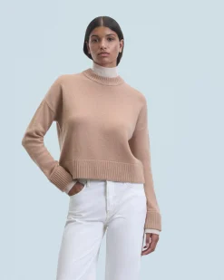 FROM FUTURE Maglione Collo alto Cammello Flash Sale