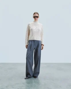 FROM FUTURE Maglione Collo alto Ecrù Best Sale