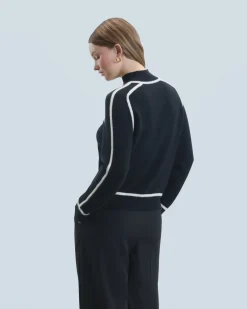 FROM FUTURE Maglione Collo alto Nero Hot